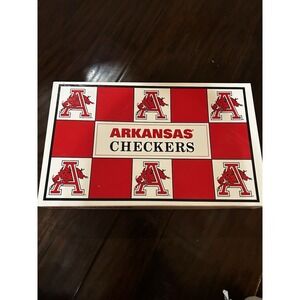 University Arkansas Razorbacks Checkers Board game Football Helmets Complete